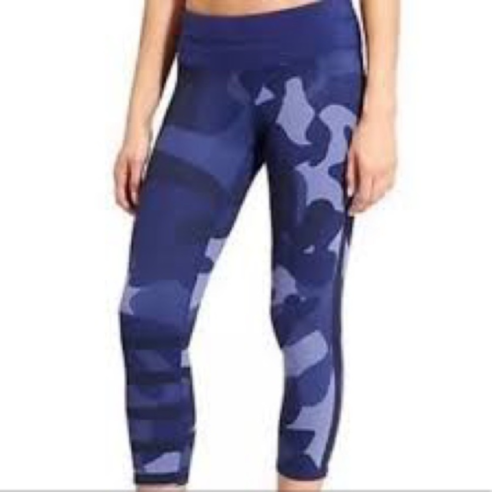 Athleta Blue Camouflage High-Waist Leggings capris